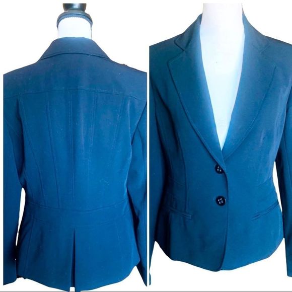 GORGEOUS NINE WEST 2 BUTTON FRONT NOTCHED LAPEL SUIT BLAZER IN BLACK-SIZE 8 - Picture 11 of 12